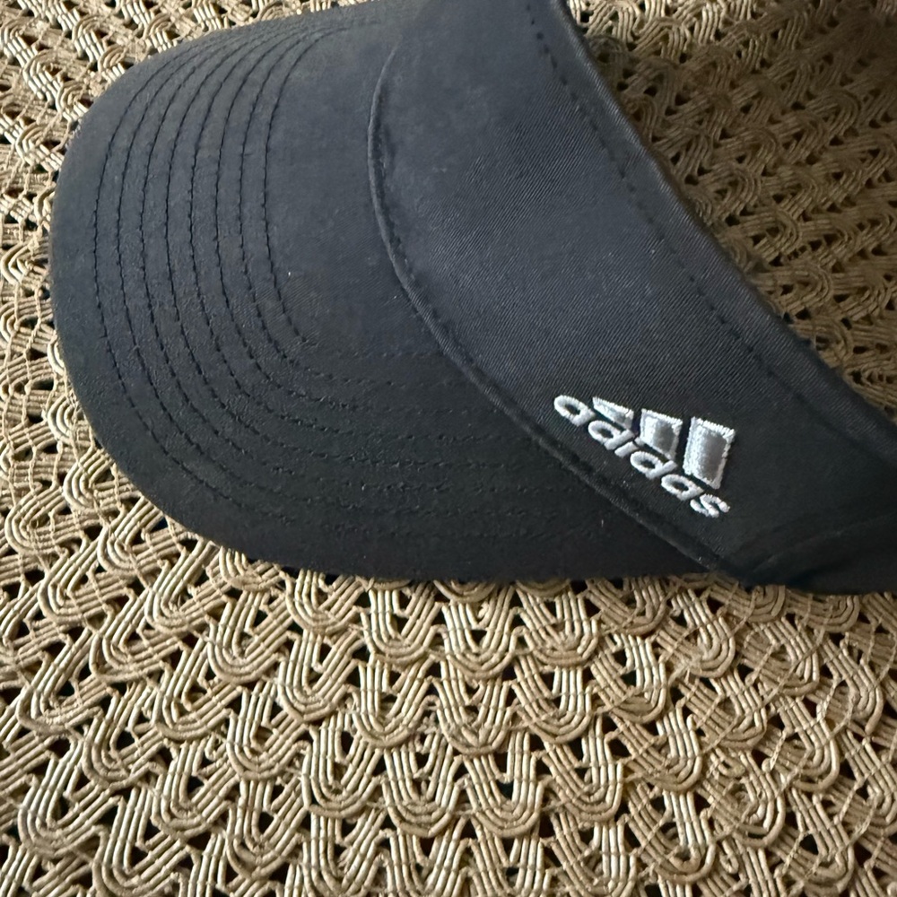 adidas Team Gray Adjustable Visor Logo